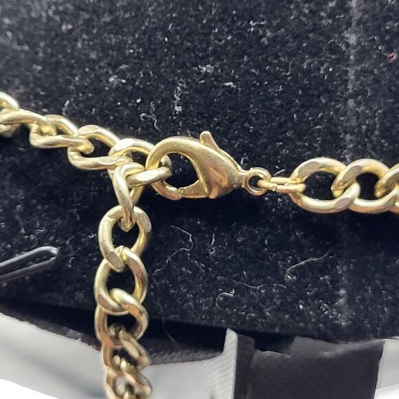 Vintage Pirate Drippy Teal Chain Necklace 22.5in - Picture 3 of 4